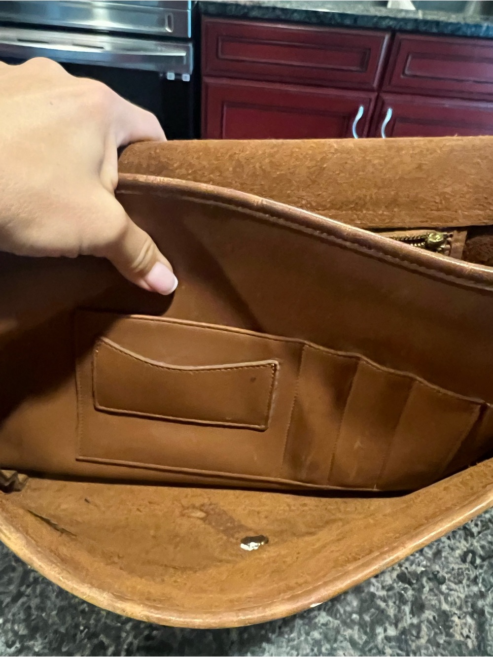 Coach Large Leather Metropolitan brief bag in Tan Cognac - Picture 8 of 11
